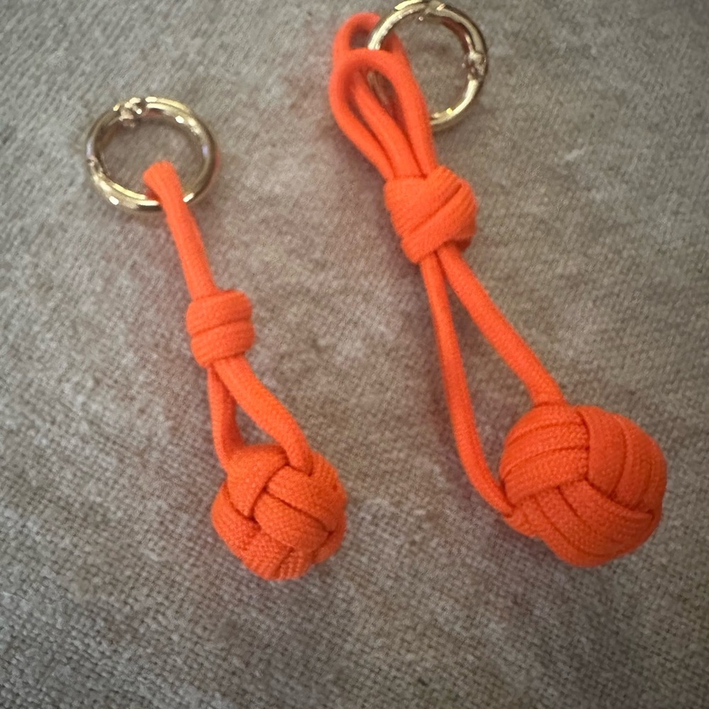 FREE WITH PURCHASE! Handmade Orange monkeys fist nautical keychain